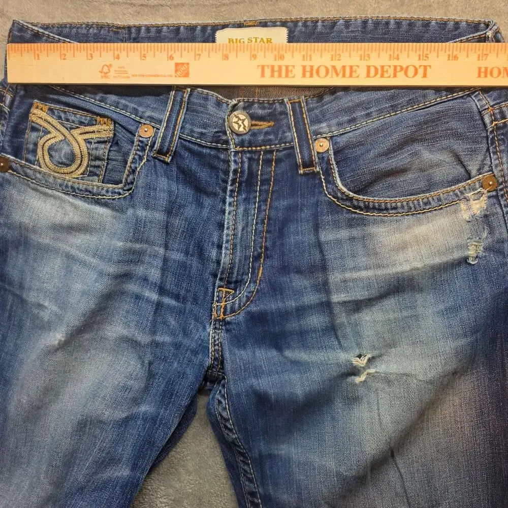 Big Star Pioneer Boot Jeans Mens 34x32 Blue Medium Wash Relaxed Bootcut Denim